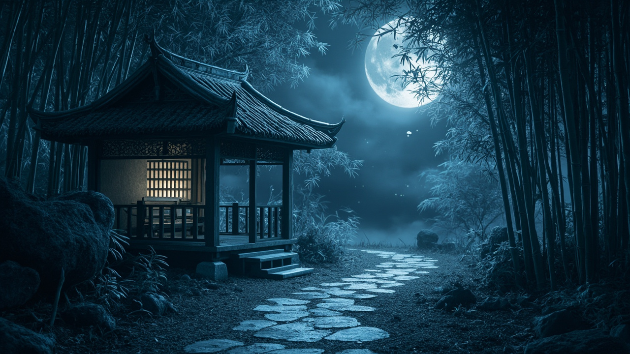 竹林月色